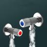 Кран угловой 1/2" нар. для горячей и холодной воды Хром