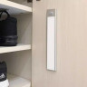Светильник с датчиком движения, беспроводной светодиодный USB-ночник на аккумуляторе, перезаряжаемая LED лампа белый холодный, 30 см Черный